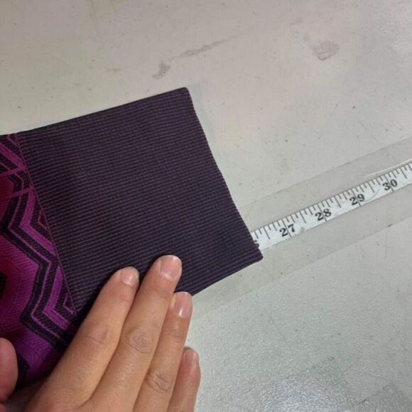 Lululemon Ebb To Street Pant Leggings Tight Heathered Regal Plum Size  6 Chevron - Picture 11 of 11